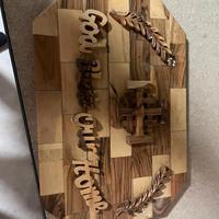 Targa in legno ulivo di Betlemme