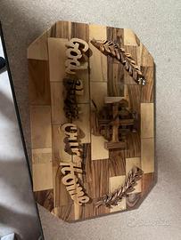 Targa in legno ulivo di Betlemme