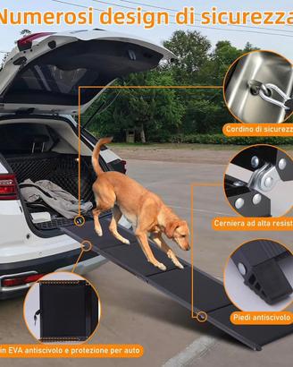 Rampa per cani portatile e pieghevole