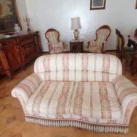 Divano 2 posti in tessuto stile Luigi XVI