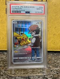 Pokemon psa 10 ash & pikachu  jap
