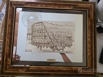 Quadro Colosseo in Argento 925