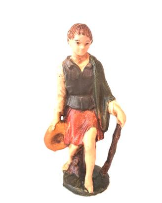 Statuina Presepe Pastore Bastone Cartapesta