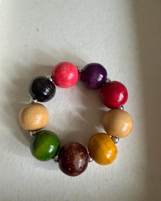 Bracciale in legno colorato