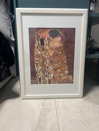 Quadro cornice panna con serigrafia