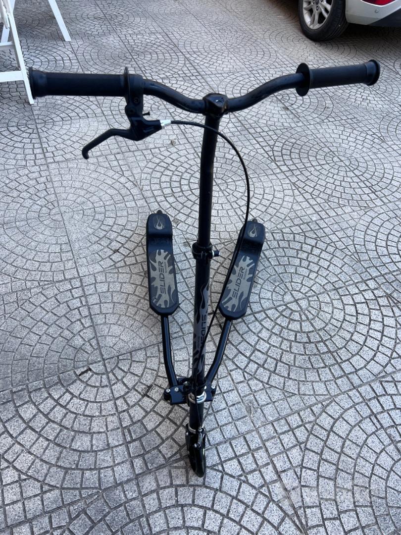 BIPATTINO A 3 Ruote - Monopattino A Energia Cinetica, Nero, Per Divertimento E Fitness