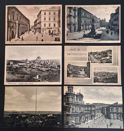 CALTANISSETTA 6 CARTOLINE B.N. 10x15 ANNI 50