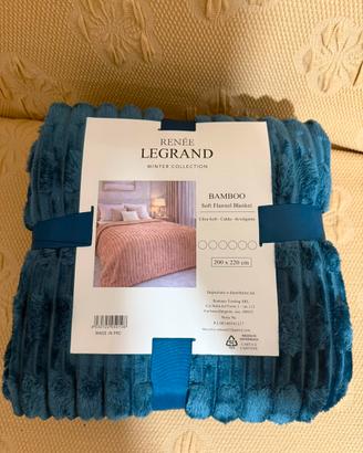 Plaid bamboo blu petrolio