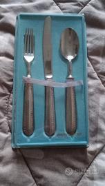 Antico Set 3 Posate Manico Argento 800 SOLINGEN