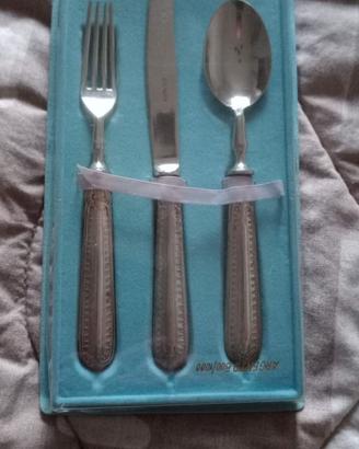 Antico Set 3 Posate Manico Argento 800 SOLINGEN