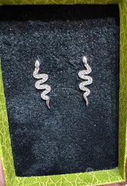 Orecchini oro 18 ct e zirconi