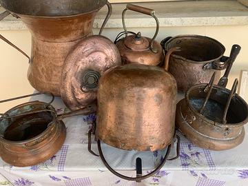 oggetti in rame antico