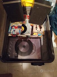 Giradischi anni 80 e dischi in vinile anni 60/80