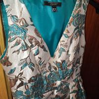 Abito cerimonia atelier venature rilievo dorate