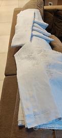 completo letto matrimoniale in lino ricamato 