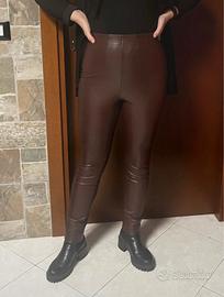 Leggings in ecopelle