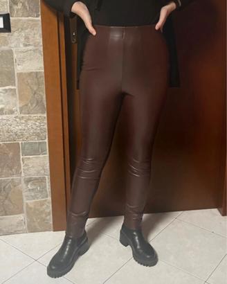 Leggings in ecopelle