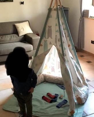 tenda gioco a bambino