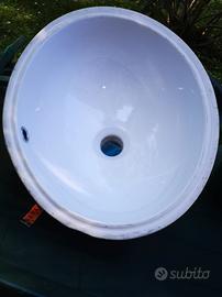 lavabo Ovale in ceramica bianca super America