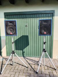 3 Casse attive amplificate 12" sostegni e cavi