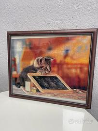Puzzle completo e incorniciato con gattino