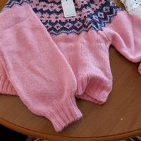 Maglione rosa e blu donna