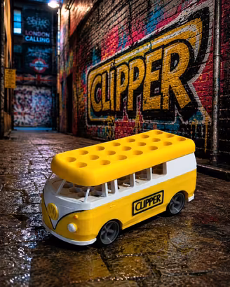 Espositore Clipper a forma di Furgone VW Giallo