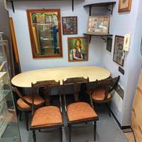 Tavolo ovale con pietra onice +6 sedie