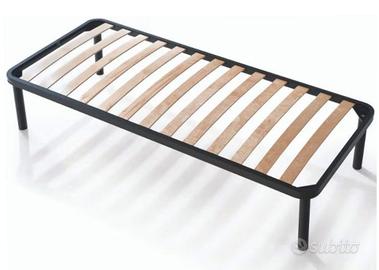 Letto singolo - doghe legno - materasso