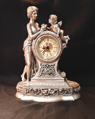 orologio da tavolo laminato in argento