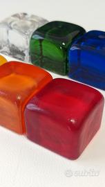 Set segnaposto vetro colorato