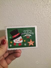 Calamita natalizia pupazzo neve Merry Christmas 