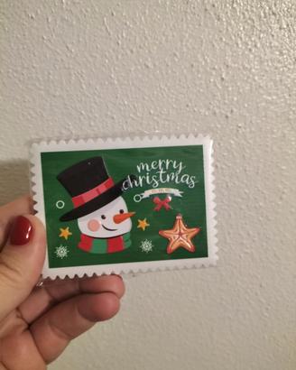 Calamita natalizia pupazzo neve Merry Christmas 