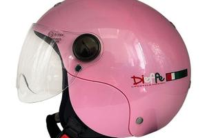 CASCO DIEFFE BABY VISIERA ELICOTTERO ROSA PERLATO