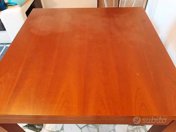 Tavolo allungabile quadrato legno 100×100×77cm