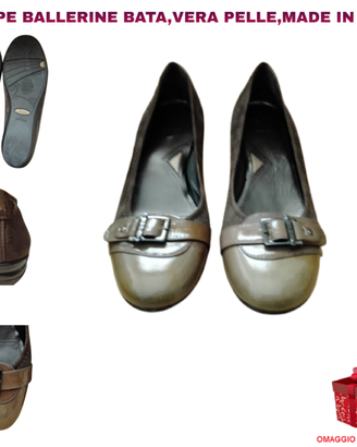 scarpe ,ballerina,in pelle,camoscio,Bata,