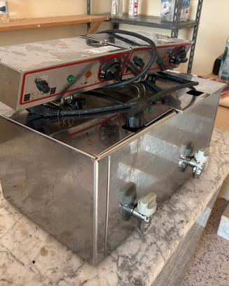 Friggitrice professionale a doppia vasca