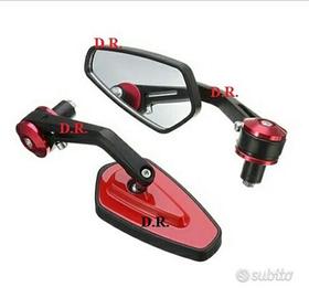 Specchietti bar end moto cafe racer ROSSI retrovis