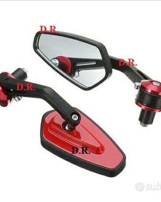 Specchietti bar end moto cafe racer ROSSI retrovis