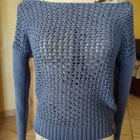 Maglia blu primaverile donna
