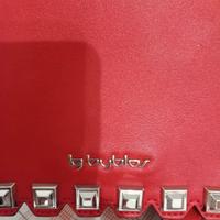 borsa bianca e rossa pelle