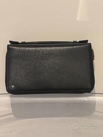 Montblanc Travel Wallet Organizer Zip Around Pelle