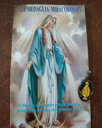 immagine madonna miracolosa con medaglia e preghie