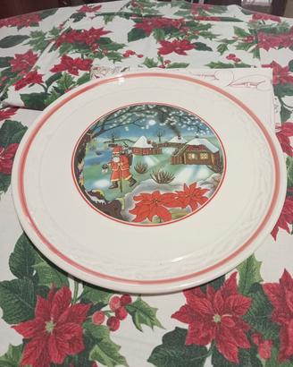 Piatto natalizio grande in ceramica italiana 
