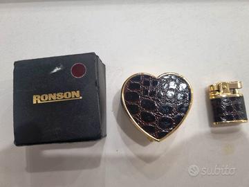 Raro Accendino Vintage Ronson Love Custodia Cuore