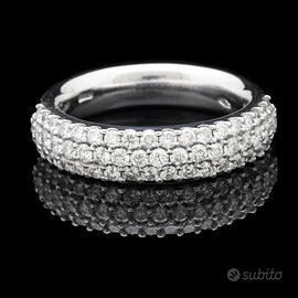ANELLO A FASCIA IN ORO 18KT BRILLANTI 0.88 CT