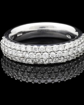 ANELLO A FASCIA IN ORO 18KT BRILLANTI 0.88 CT