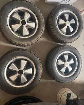 4 cerchi originali Porsche 911 FUCHS 6 X 15 pollic