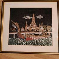 Dipinto originale Thailandia su stoffa