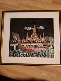 Dipinto originale Thailandia su stoffa